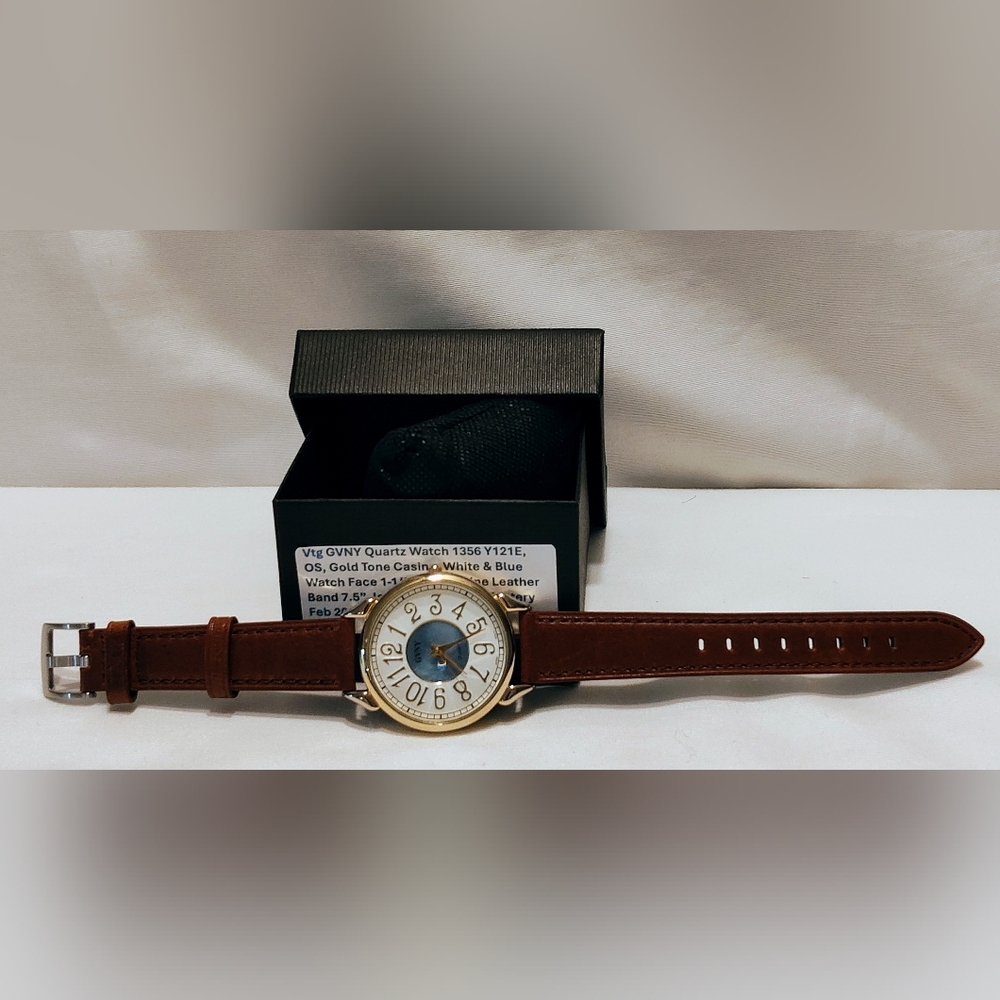 GVNY Quartz Watch 1356 Y121E, OS, Gold Tone